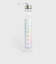 New Look Silver Breathe Logo Water Bottle